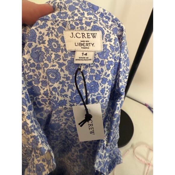 New With Tags Boys J. Crew Liberty Fabric Short Sleeve Button Down 14 - Picture 2 of 5